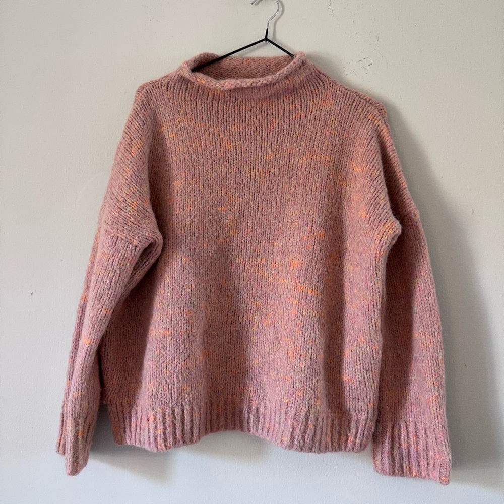 Madewell Pink Orangish Wool Alpaca Blend Warm Sweater XS